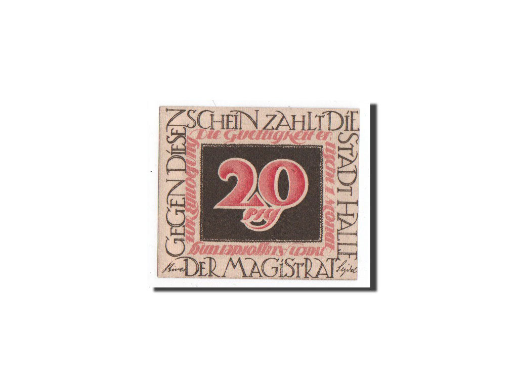 Banknote, Germany, Halle a.d. Saale, 20 Pfennig, August, O.D, Undated