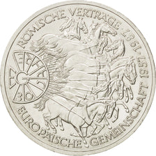 GERMANY - FEDERAL REPUBLIC, 10 Mark, 1987, Karlsruhe, KM #167, MS(63), Silver,..