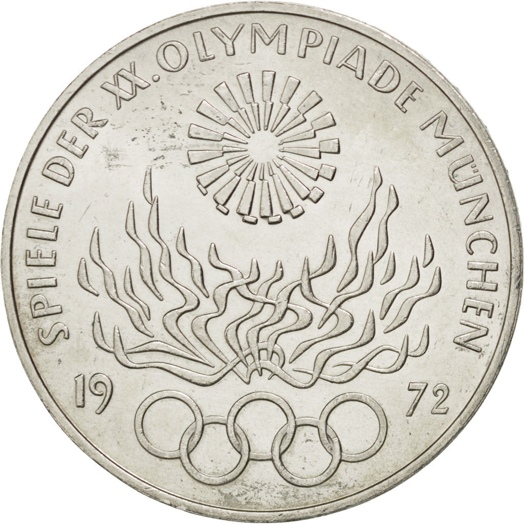 Münze, Bundesrepublik Deutschland, 10 Mark, 1972, Karlsruhe, UNZ, Silber