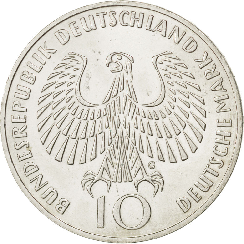 Münze, Bundesrepublik Deutschland, 10 Mark, 1972, Karlsruhe, UNZ, Silber