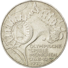 Monnaie, République fédérale allemande, 10 Mark, 1972, Hambourg, SUP, Argent