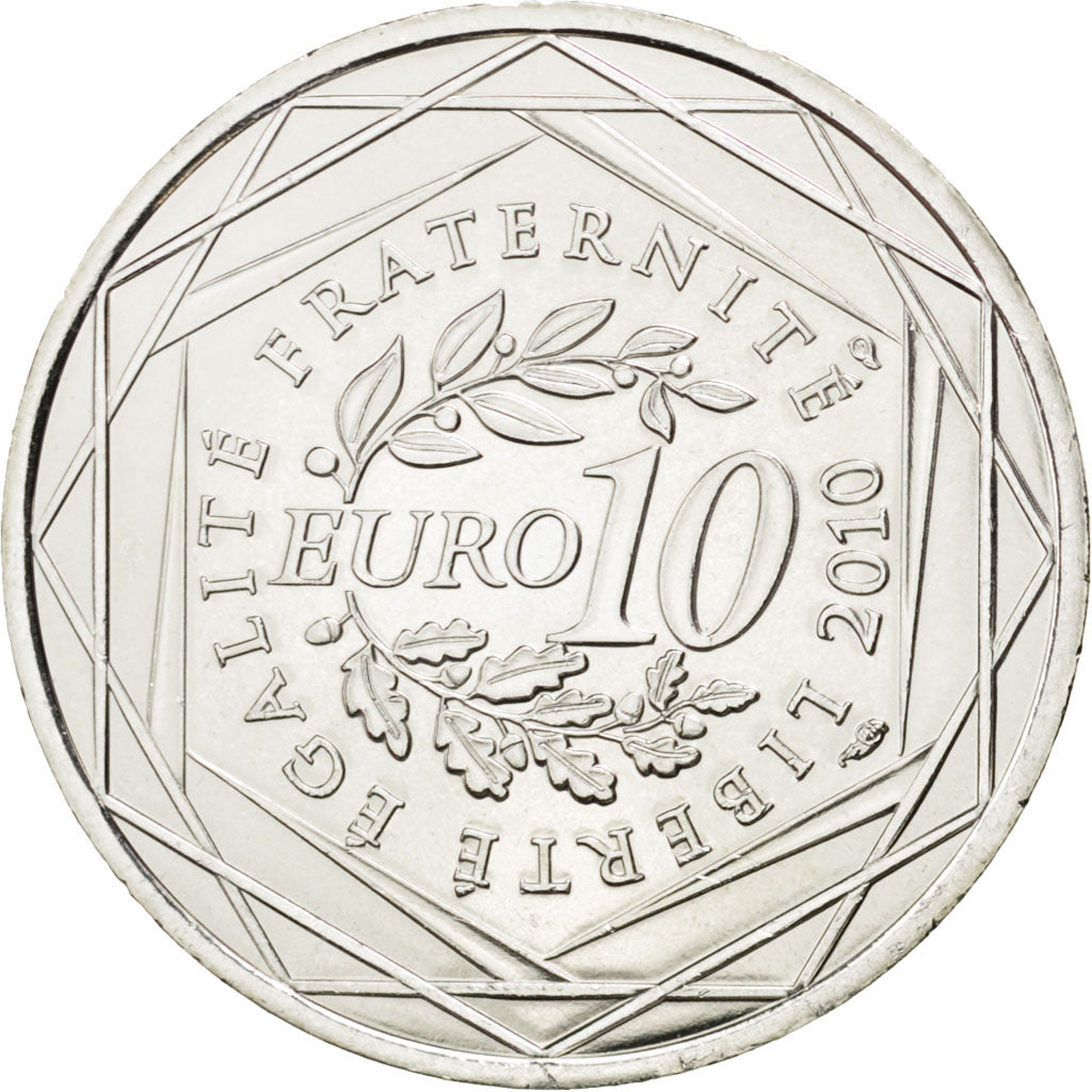 Francia, 10 Euro, 2010, SPL, Argento, KM:1670