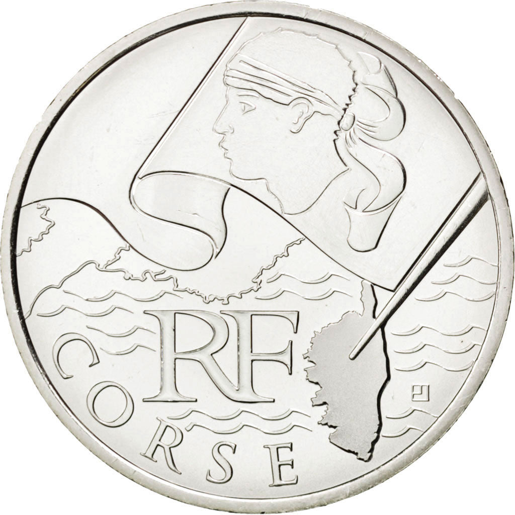 Vème République, 10 Euro des Régions, Corse, 2010, KM 1658