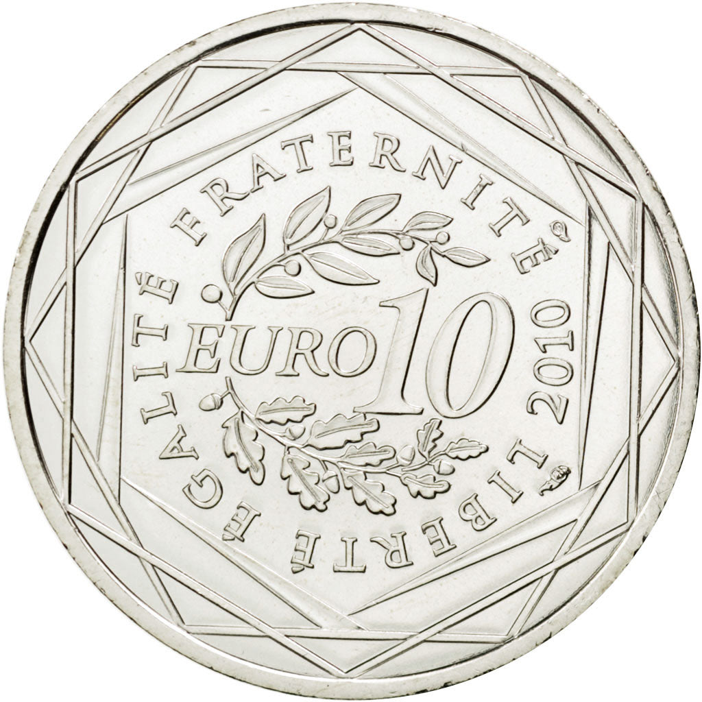 Münze, Frankreich, 10 Euro, 2010, UNZ, Silber, KM:1662