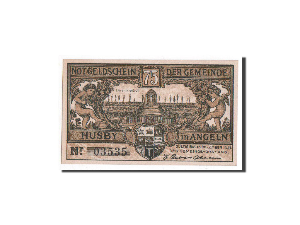 Banknote, Germany, Husby, 75 Pfennig, locomotive, O.D, Undated, UNC(65-70)