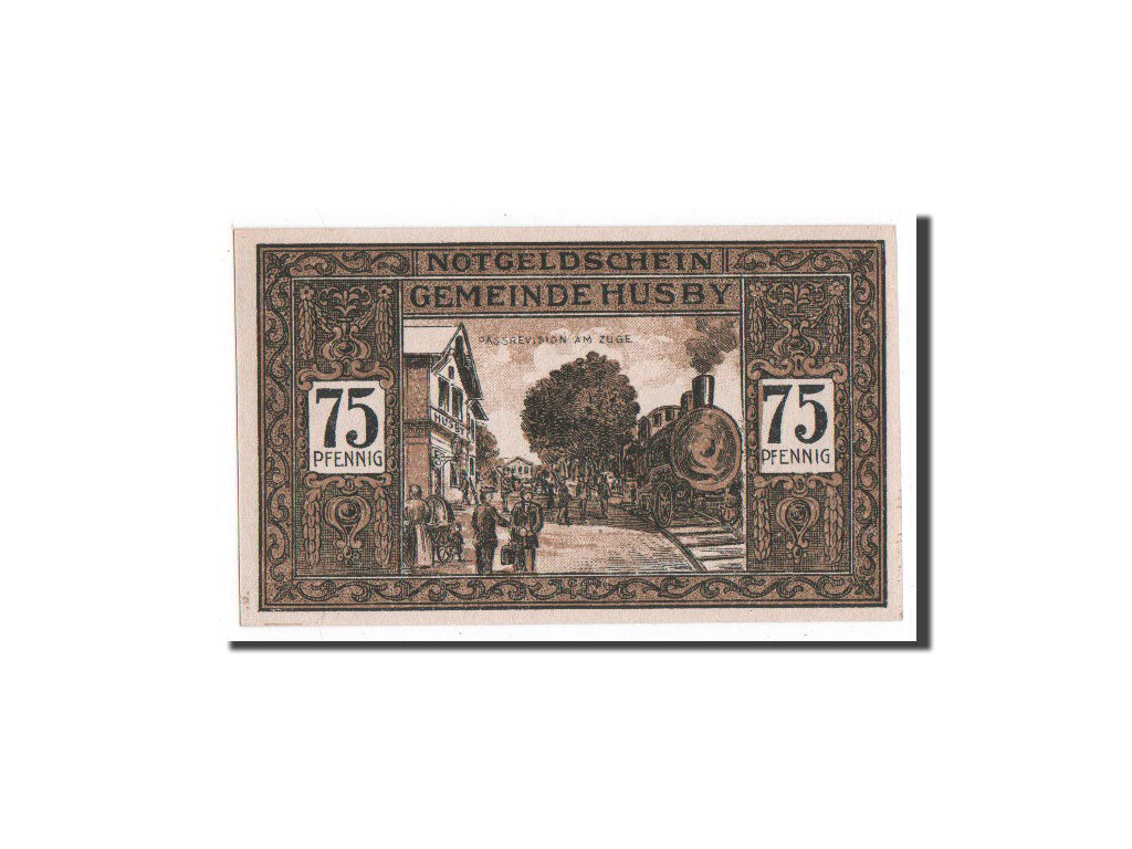 Banknote, Germany, Husby, 75 Pfennig, locomotive, O.D, Undated, UNC(65-70)