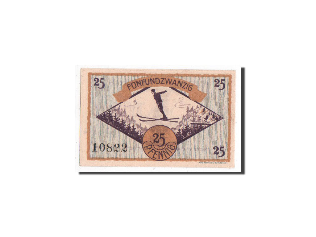 Banknote, Germany, Igelshieb, 25 Pfennig, SPORT, 1921, 1921-04-01, UNC(65-70)