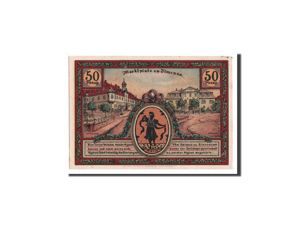 Banknote, Germany, Llmenau, 50 Pfennig, paysage, 1921, Undated, UNC(65-70)