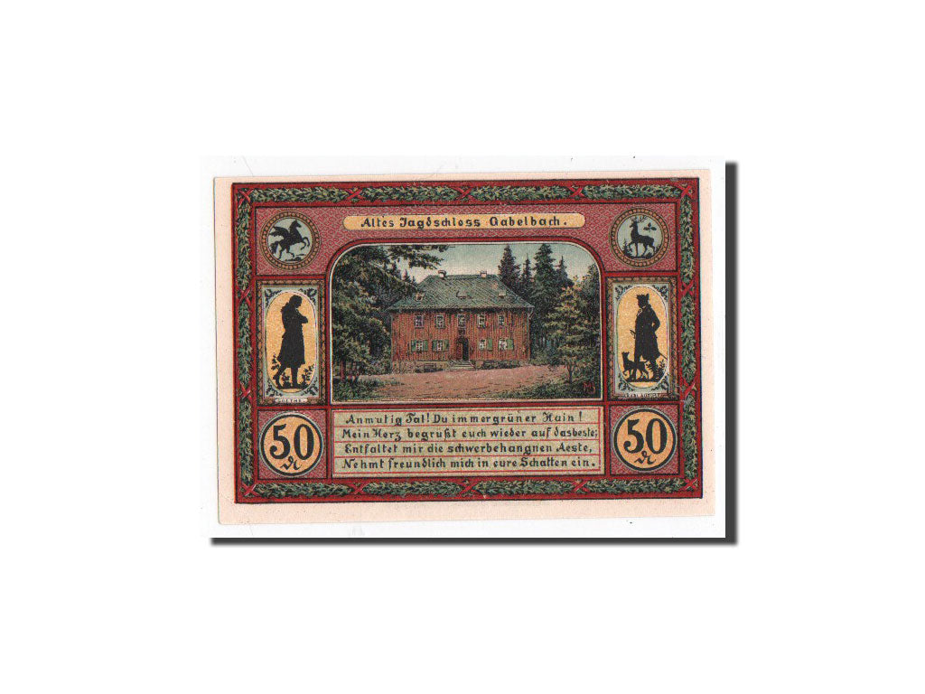 Banknote, Germany, Llmenau, 50 Pfennig, paysage, 1921, Undated, UNC(65-70)
