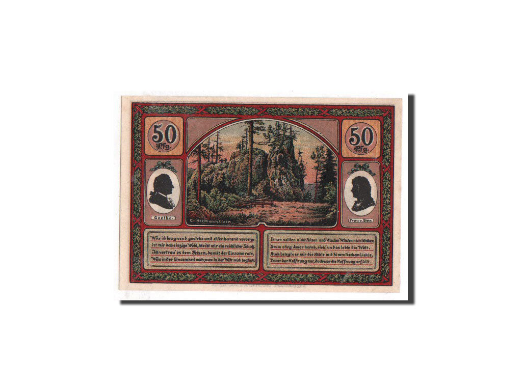 Banknote, Germany, Llmenau, 50 Pfennig, paysage, 1921, Undated, UNC(65-70)