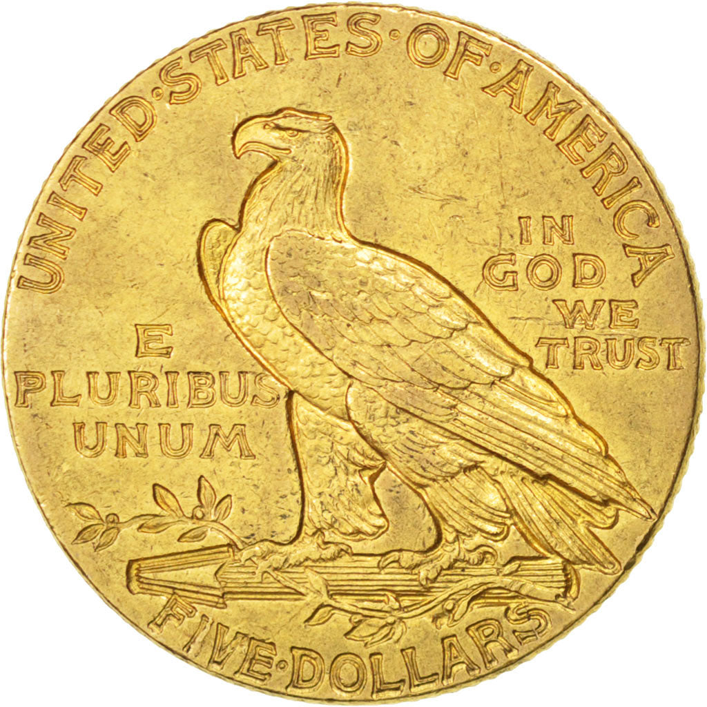 États-Unis, 5 Dollars tête d'indien, 1913, Philadelphie, KM 129