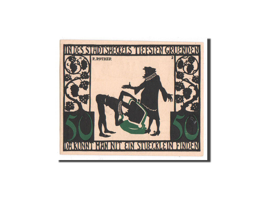 Banknote, Germany, Kitzingen, 50 Pfennig, personnage, 1921, 1921-03-01