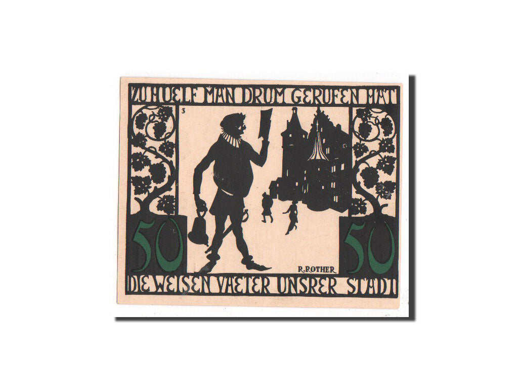 Banknote, Germany, Kitzingen, 50 Pfennig, personnage, 1921, 1921-03-01