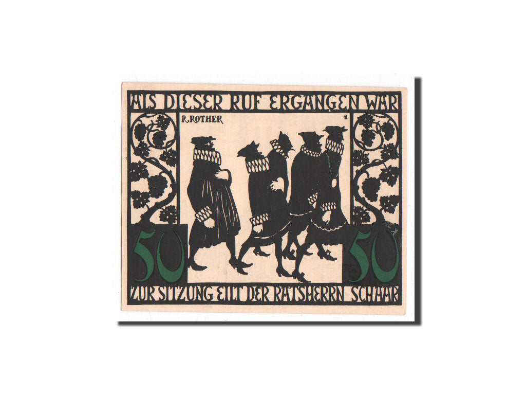 Banknote, Germany, Kitzingen, 50 Pfennig, personnage, 1921, 1921-03-01