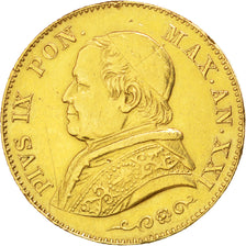 Moneda, Estados italianos, PAPAL STATES, Pius IX, 20 Lire, 1866, Roma, MBC+