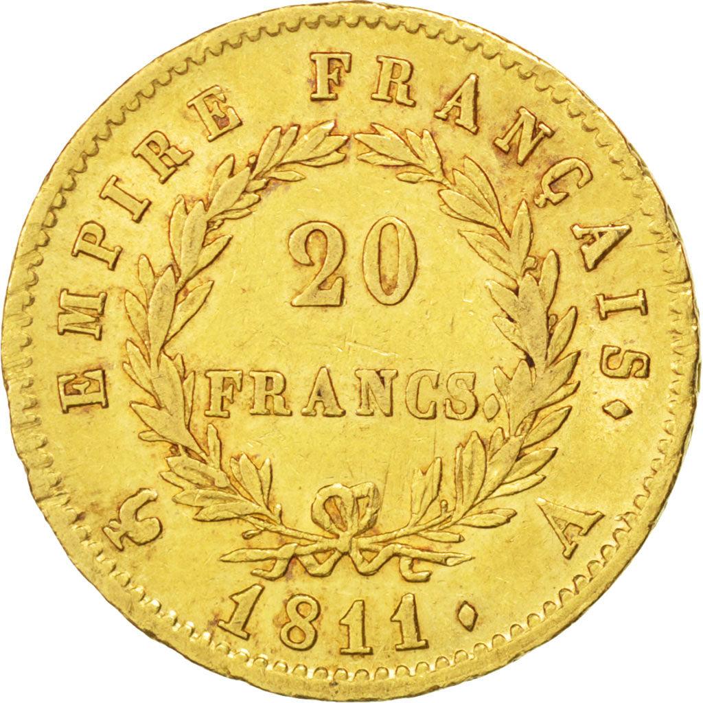 Premier Empire, 20 Francs or au revers Empire, 1811 A, Paris, Gadoury 1025
