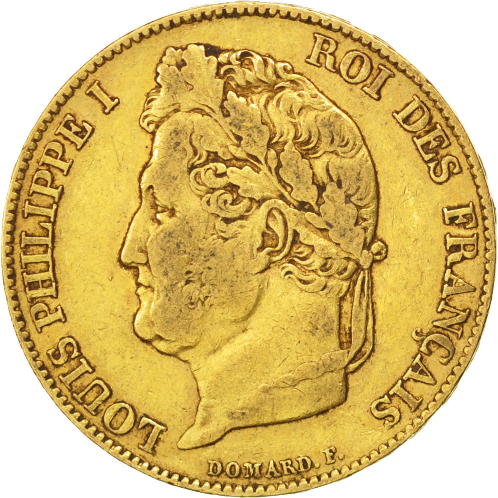 Louis Philippe I, 20 Francs Or tête laurée, 1833 A, Paris, Gadoury 1031
