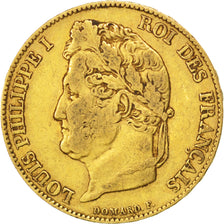 Louis Philippe I, 20 Francs Or tête laurée, 1833 A, Paris, Gadoury 1031