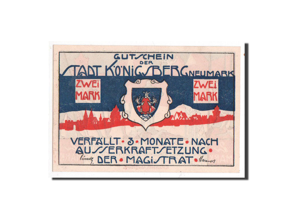 Banknote, Germany, Königsberg N. M, 2 Mark, chevalier, O.D, Undated