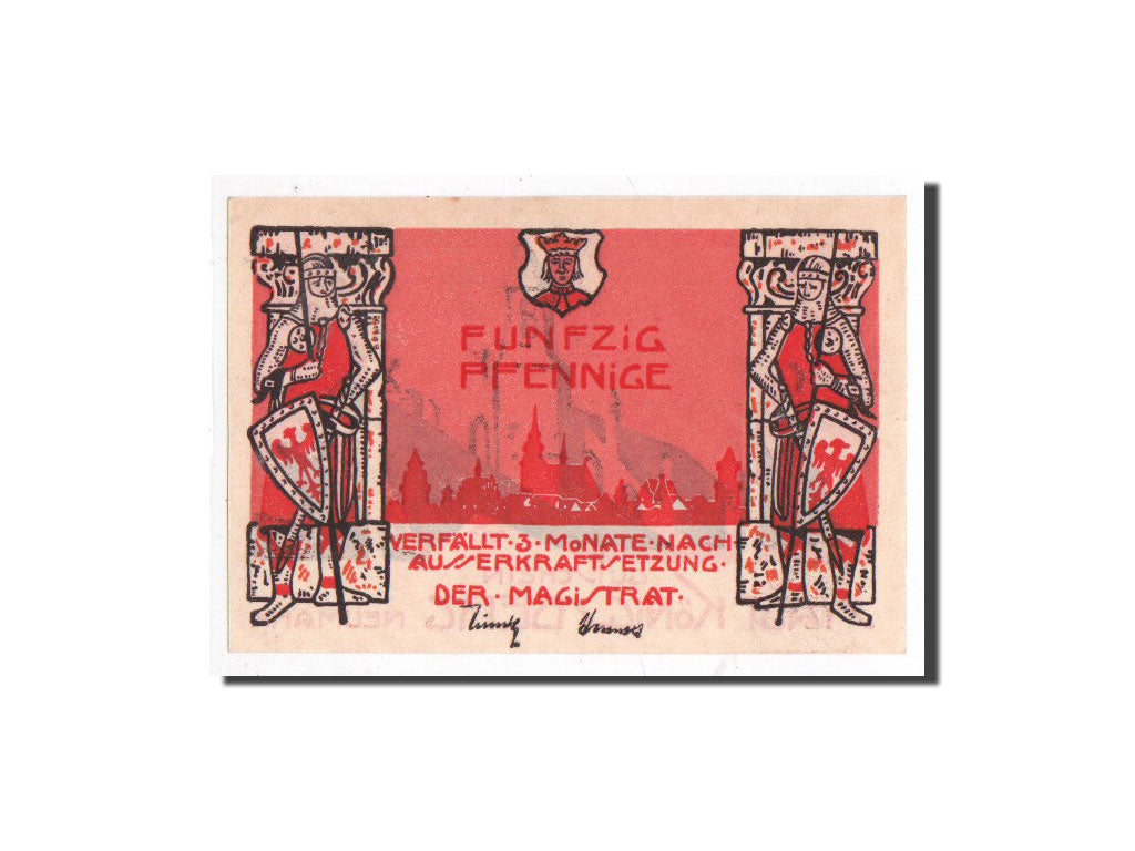 Banknote, Germany, Königsberg N. M, 50 Pfennig, Eglise, O.D, Undated