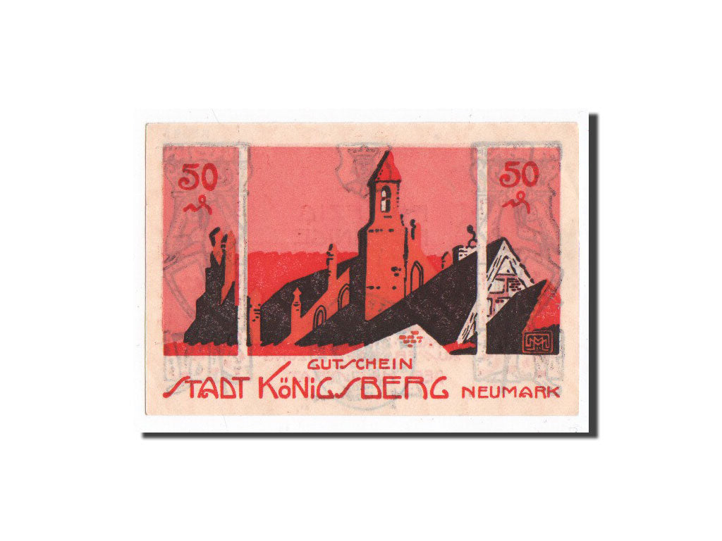 Banknote, Germany, Königsberg N. M, 50 Pfennig, Eglise, O.D, Undated