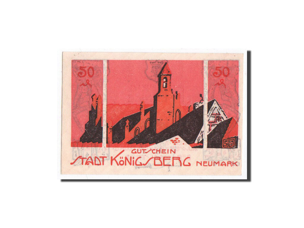 Banknote, Germany, Königsberg N. M, 50 Pfennig, Eglise, O.D, Undated