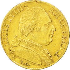 FRANCE, Louis XVIII, 20 Francs, 1815, Bayonne, KM #706.4, EF(40-45), Gold,...