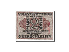 Banconote, Germania, Kattowitz, 2 Mark, machine, 1921, 1921-03-16, FDS