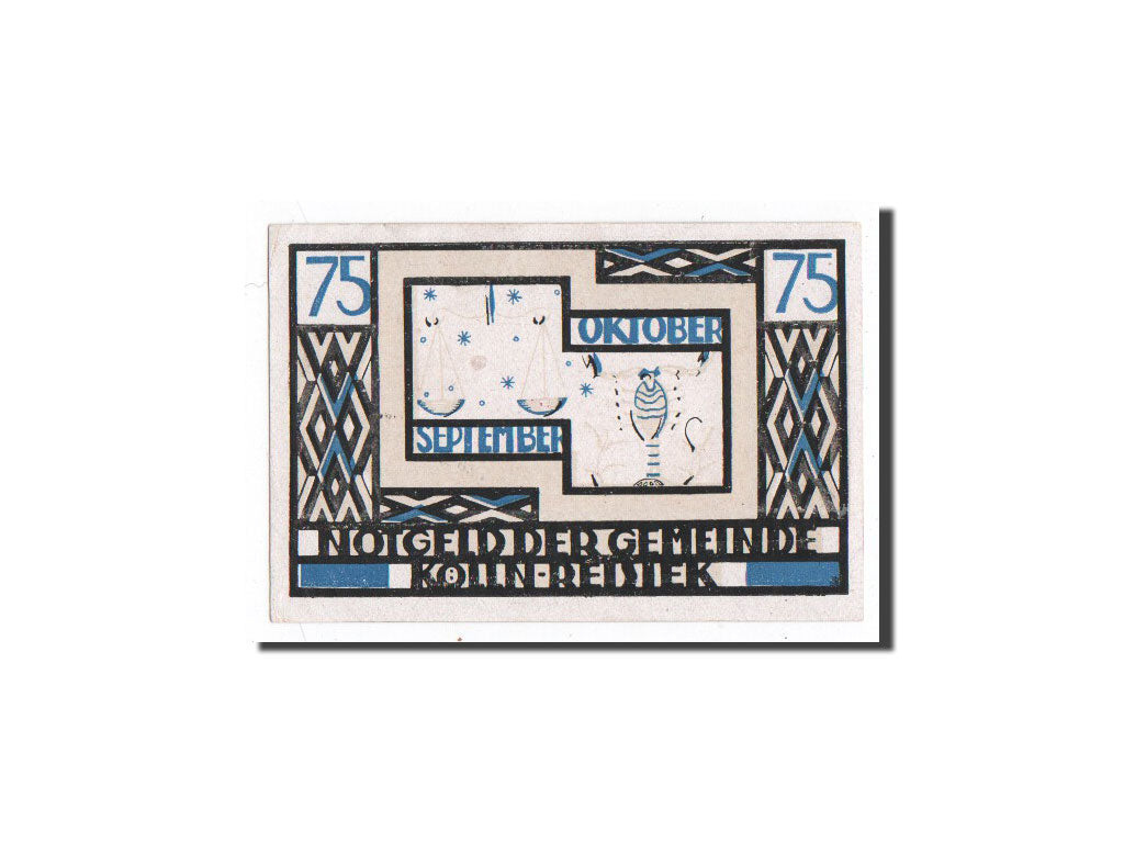 Geldschein, Deutschland, Kölln-Reisiek, 75 Pfennig, balance, scorpion 2, 1921