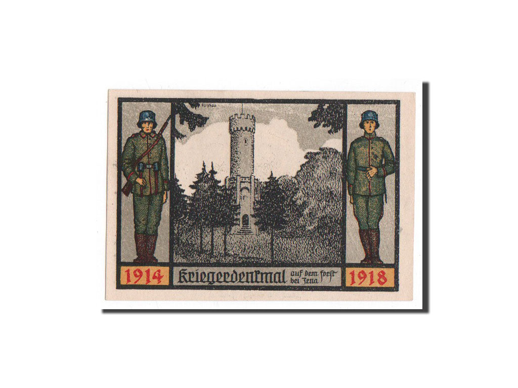 Germany, Jena Stadt, 1 Mark, tour 3, 1921, 1921-08-20, UNC(65-70), Mehl:657.1a