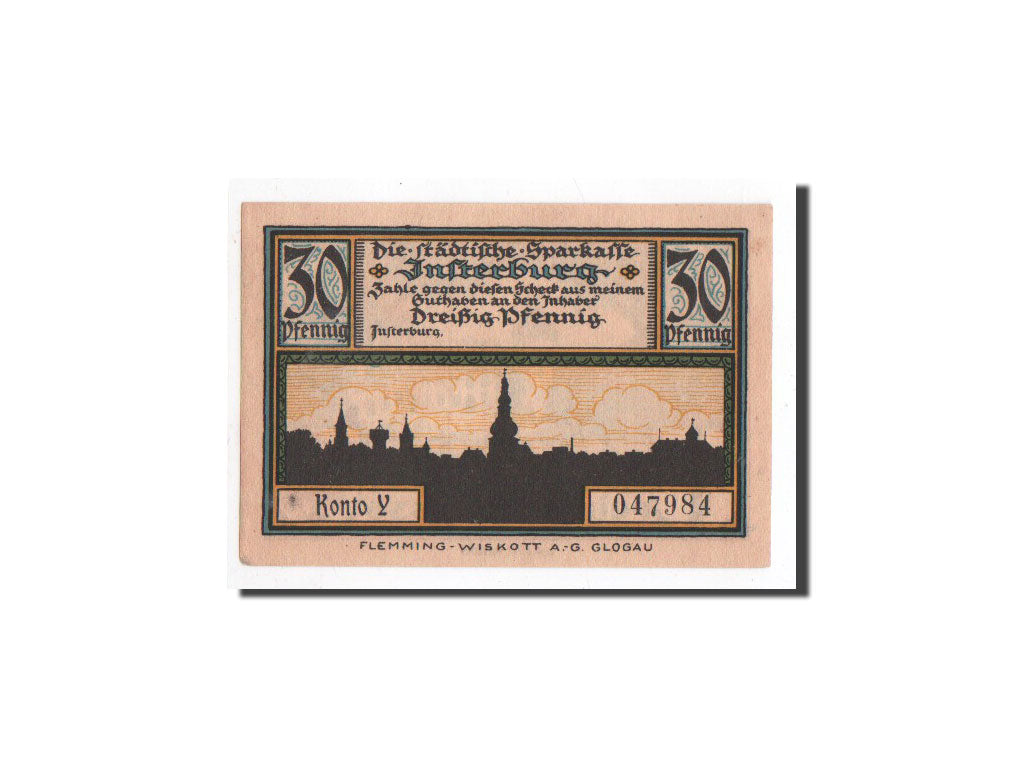 Banknote, Germany, Insterburg, 30 Pfennig, château, O.D, Undated, UNC(65-70)