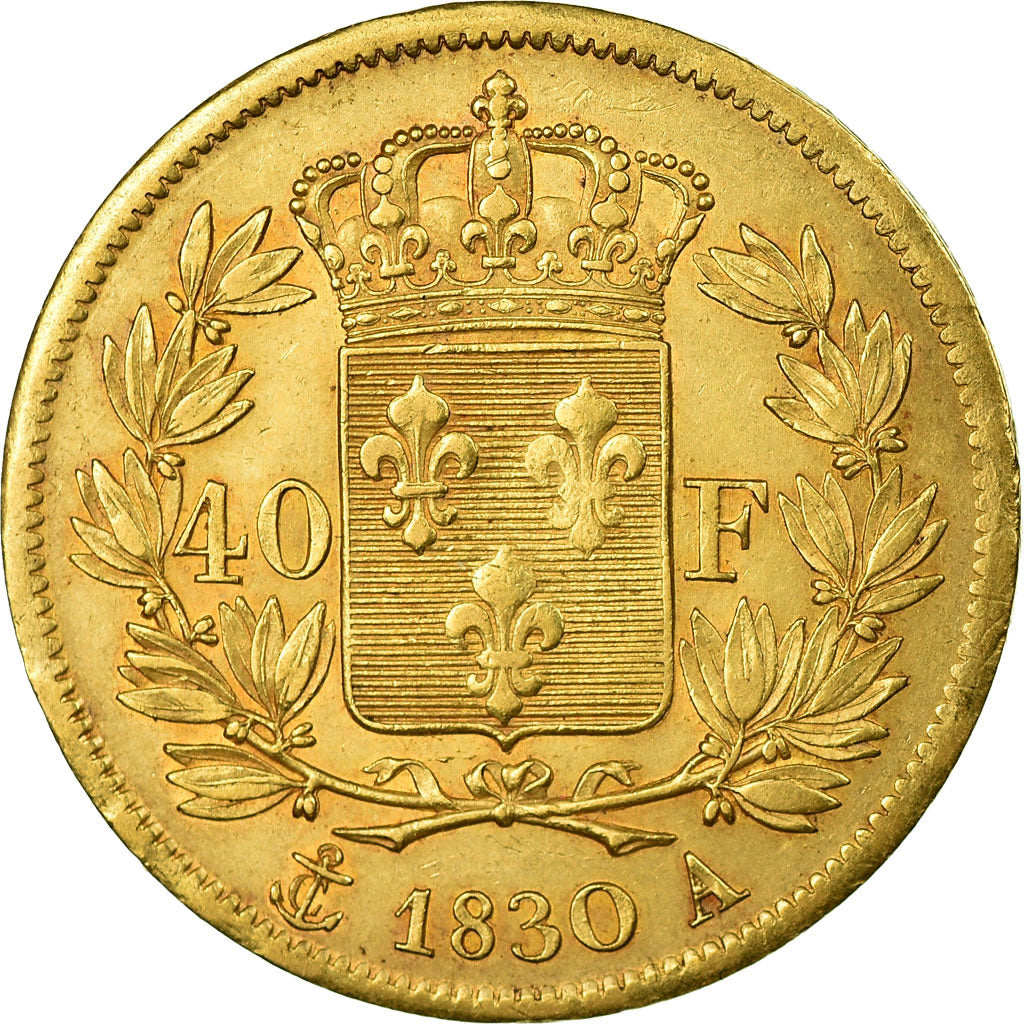Munten, Frankrijk, Charles X, 40 Francs, 1830, Paris, ZF+, Goud, KM:721.1
