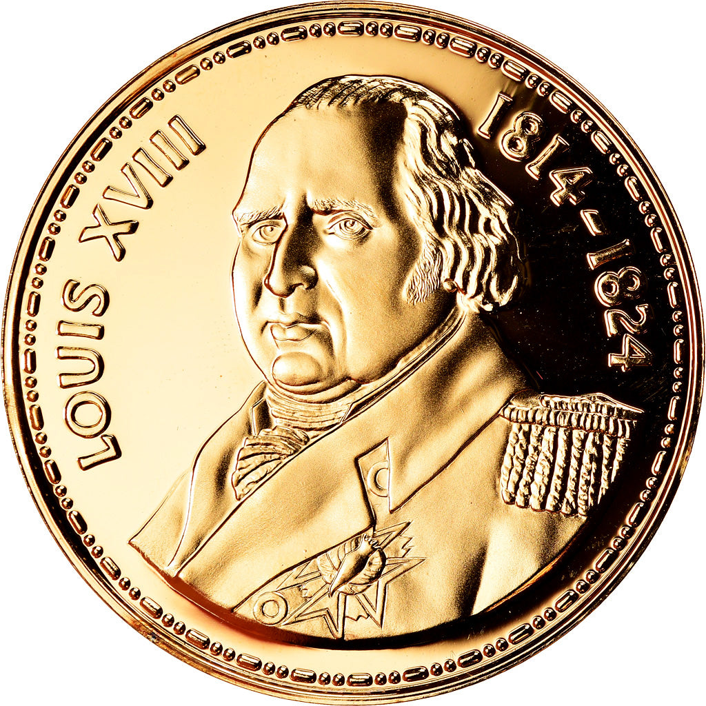 Francia, medaglia, Les rois de France, Louis XVIII, History, SPL, Vermeil