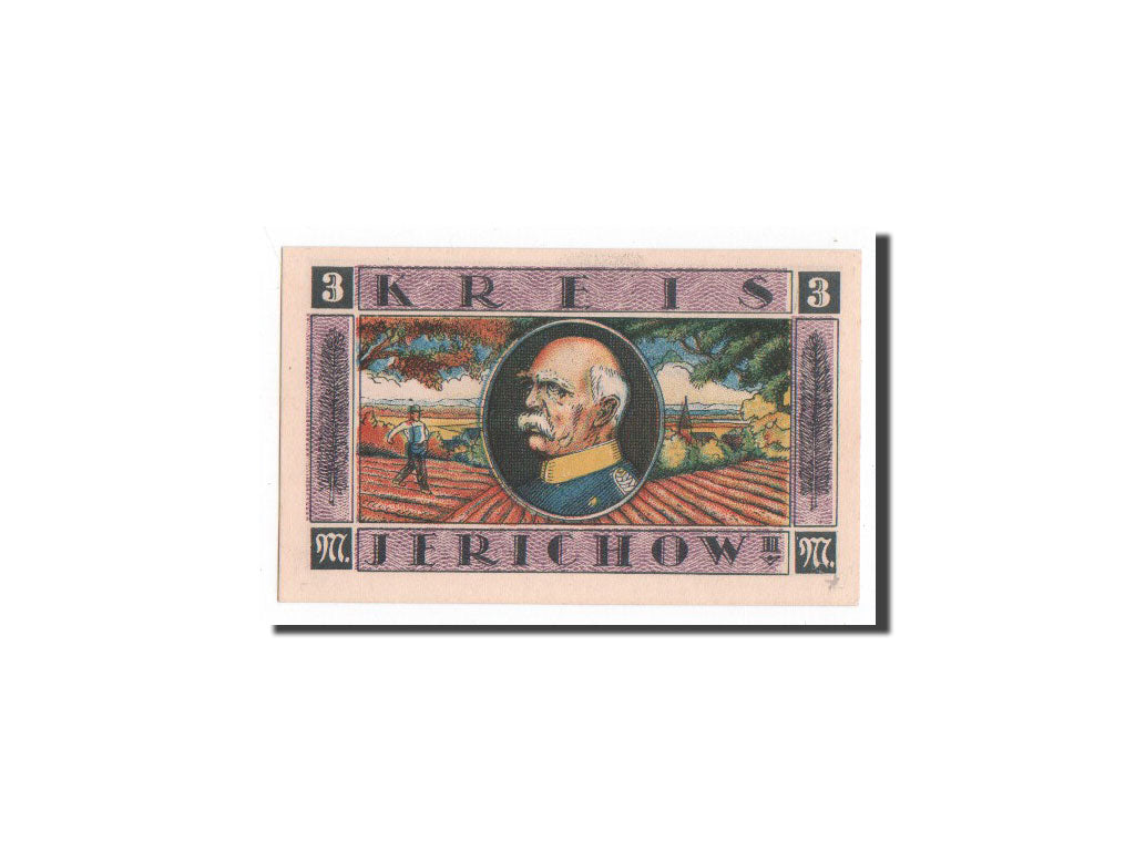 Deutschland, Jerichow, 3 Mark, personnage, 1921-07-01, UNC(65-70), Mehl:658.2