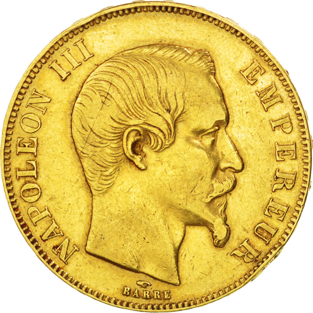 Francia, Napoleon III, Napoléon III, 50 Francs, 1859, Paris, BB, Oro, KM:785...