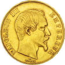 Francia, Napoleon III, Napoléon III, 50 Francs, 1859, Paris, BB, Oro, KM:785...