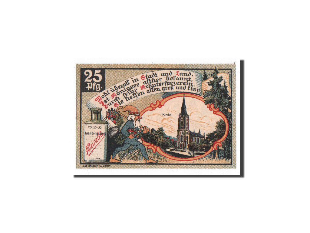 Banknote, Germany, Königsee, 25 Pfennig, lutin, 1921, 1921-01-01, UNC(65-70)