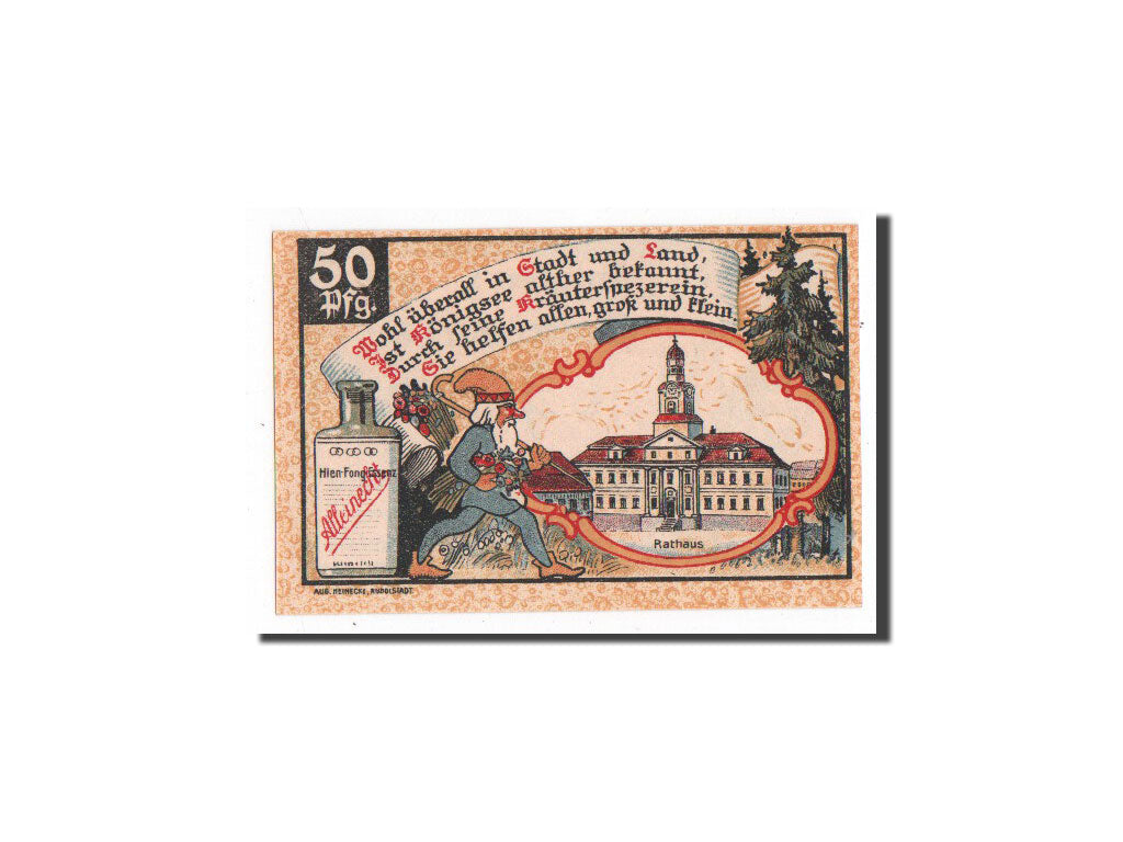 Banknote, Germany, Königsee, 50 Pfennig, lutin, 1921, 1921-01-01, UNC(65-70)
