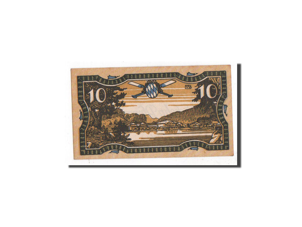 Banknote, Germany, Königssee, 10 Pfennig, paysage, 1921, 1921-03-26