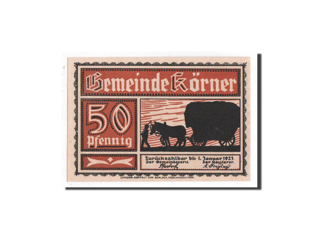 Banknote, Germany, Körner, 50 Pfennig, Maison, O.D, Undated, UNC(65-70)