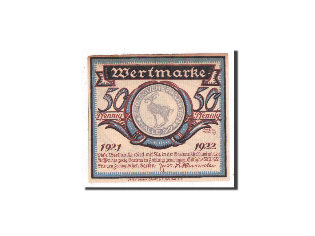 Banknote, Germany, Halle a.d. Saale, 50 Pfennig, corbeau, 1921, Undated