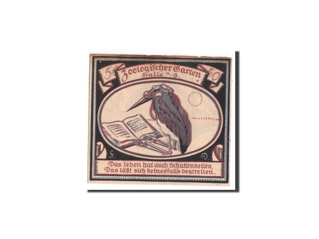 Banknote, Germany, Halle a.d. Saale, 50 Pfennig, corbeau, 1921, Undated