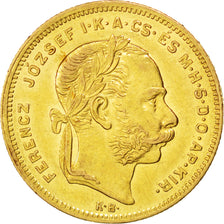 Moneta, Ungheria, Franz Joseph I, 8 Forint 20 Francs, 1878, Kremnitz, SPL-, Oro