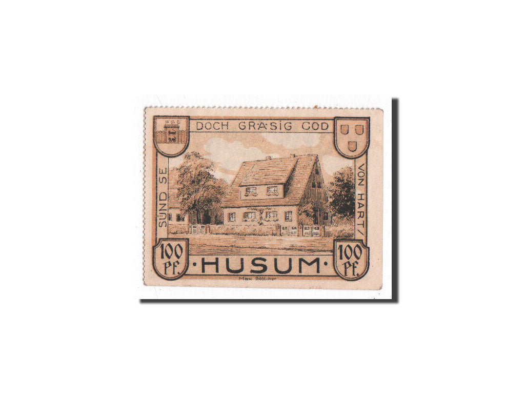 Banknote, Germany, Husum, 100 Pfennig, Maison, 1921, 1921-09-15, UNC(65-70)