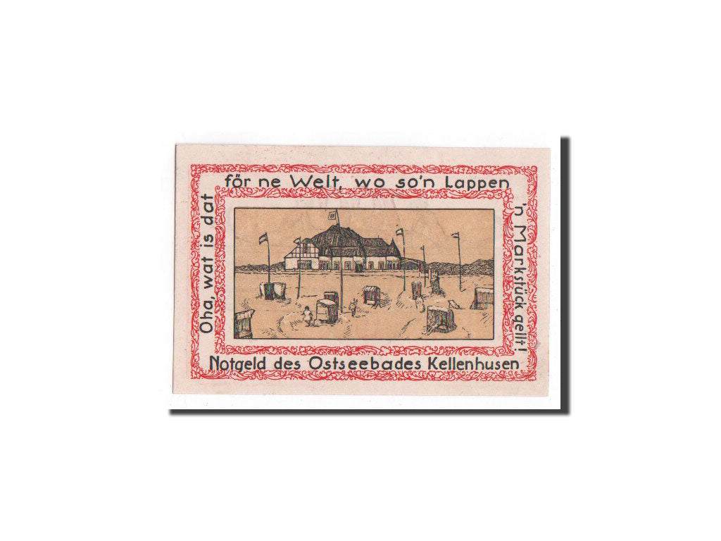 Banconote, Germania, Kellenhusen, 100 Pfennig, plage, O.D, Undated, FDS