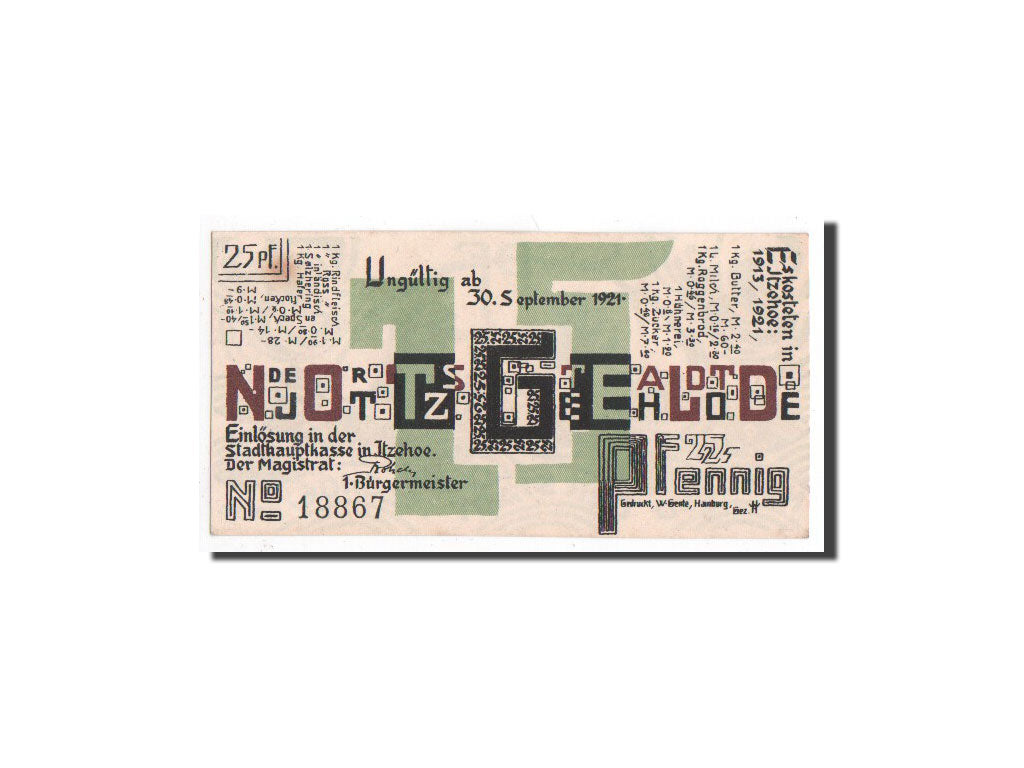 Germany, Itzehoe, 25 Pfennig, mains, Undated, UNC(65-70), Mehl:649.5a