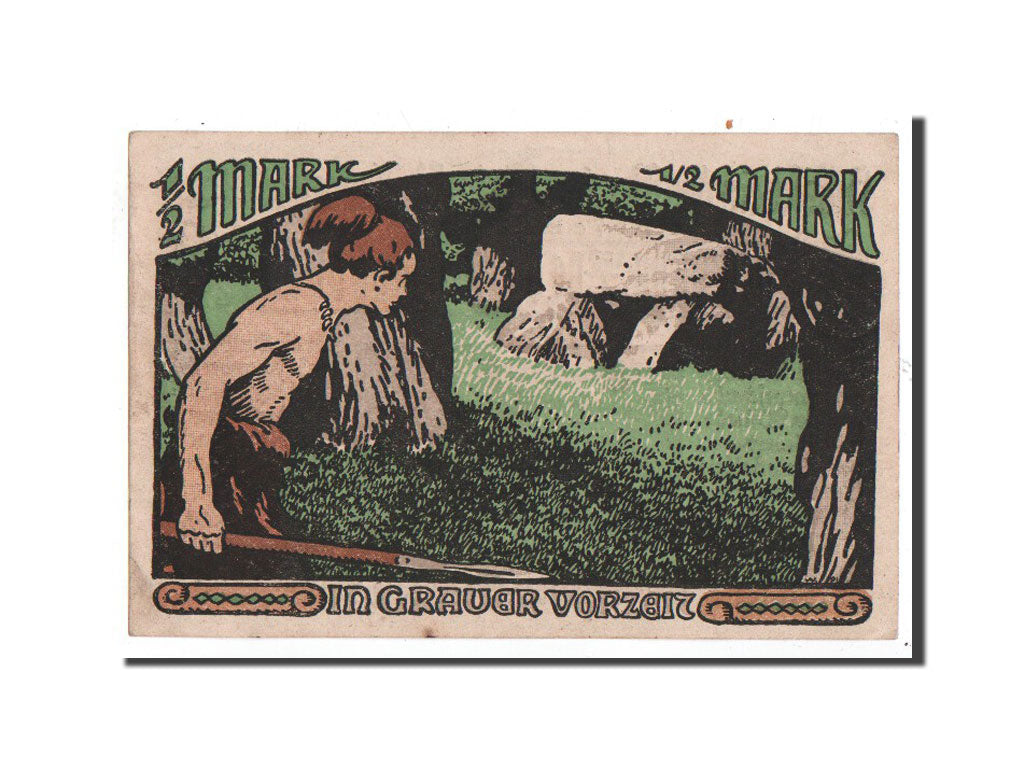 Banknote, Germany, Stuttgart, 1/2 Mark, chasseur 1, O.D, Undated, UNC(65-70)