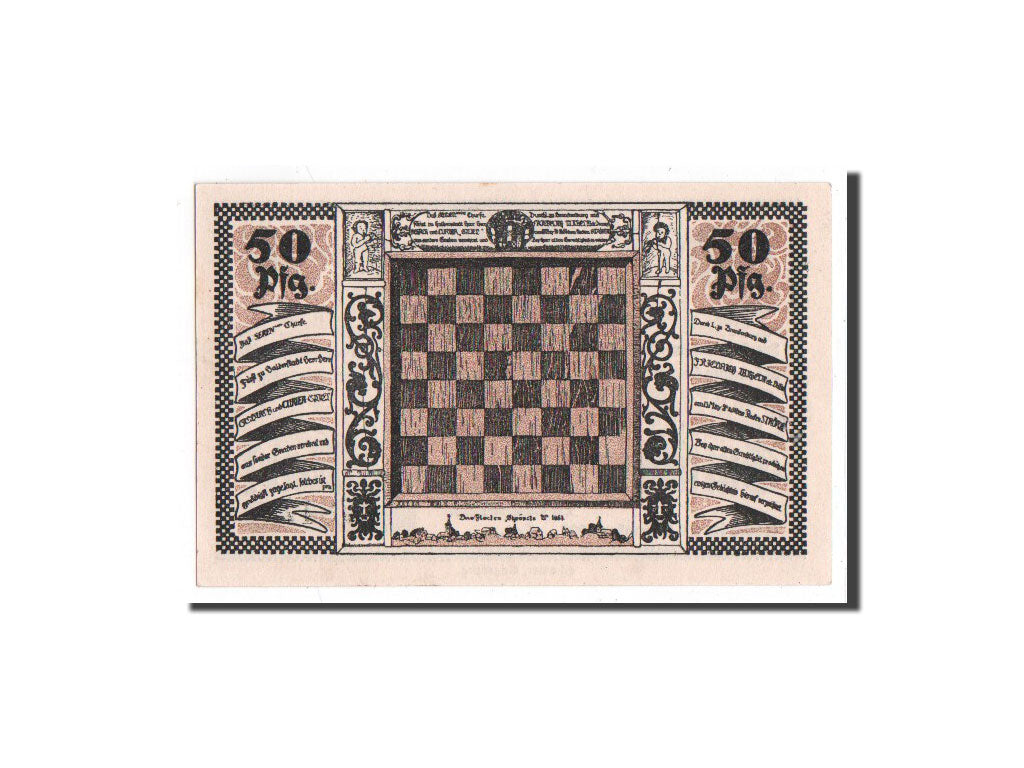 Germany, Stroebeck, 50 Pfennig, jeu d'échec, Undated, UNC(65-70), Mehl:1285.3