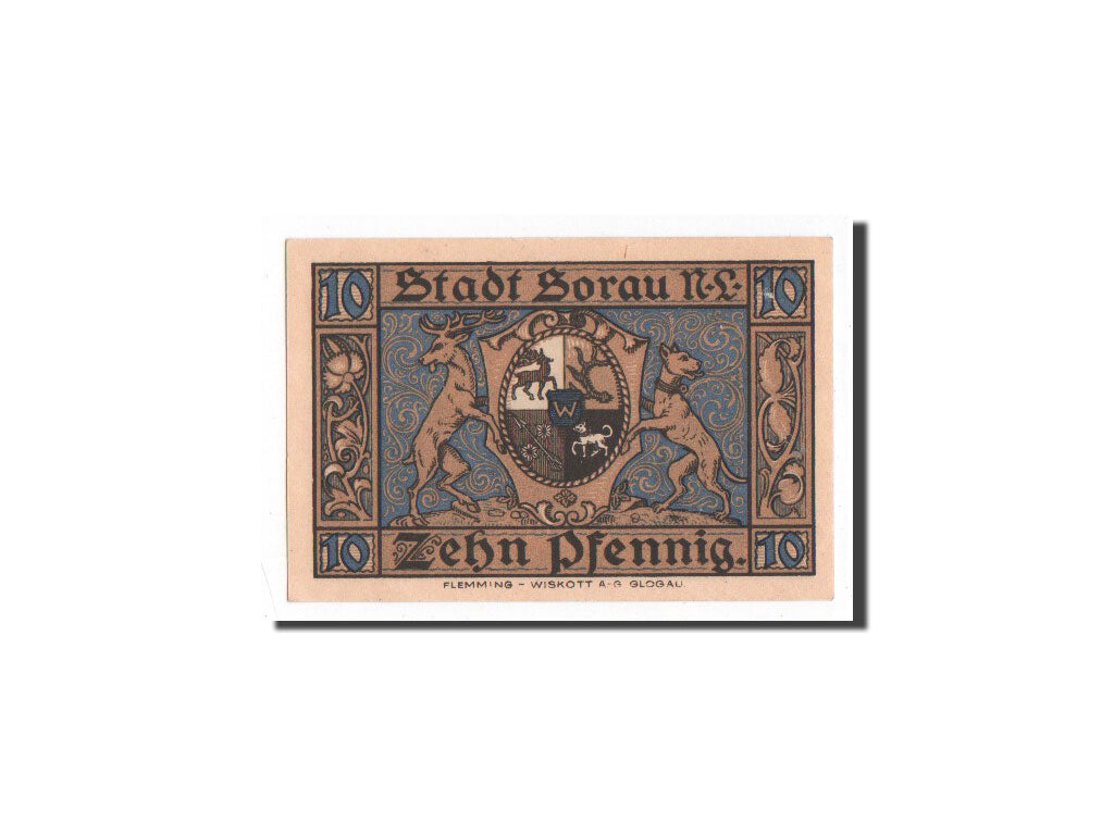 Banknote, Germany, Sorau .NL, 10 Pfennig, Ecusson, 1921, 1921-03-01, UNC(65-70)