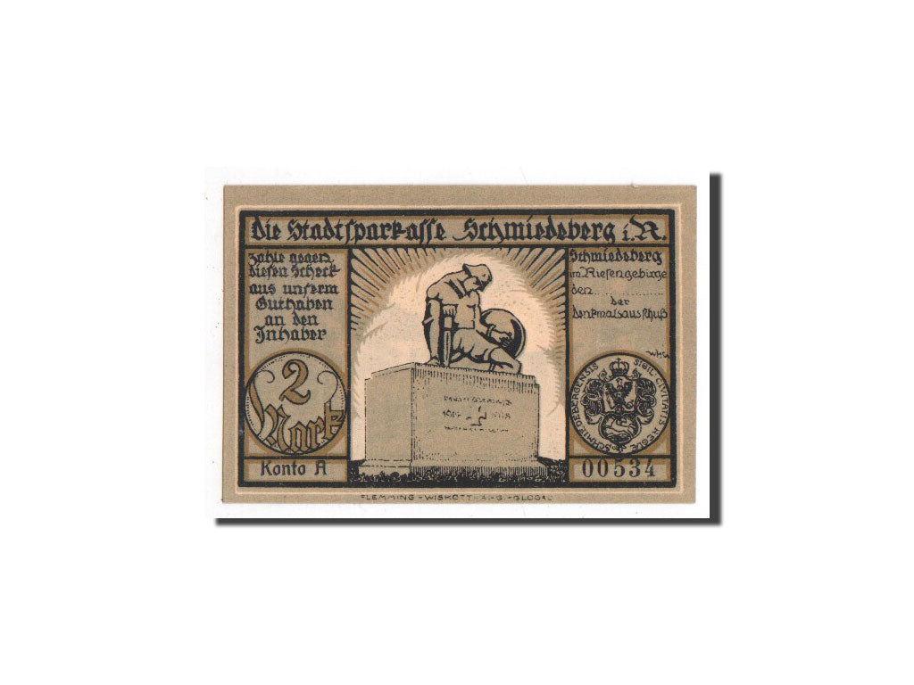 Banknote, Germany, Schmiedeberg, 2 Mark, Ville, O.D, Undated, UNC(65-70)